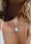 ריף - שרשרת עם תליון אבן לרימר מכסף 925