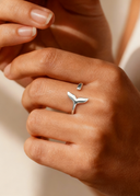 סנפיר - טבעת זנב לוויתן מכסף 925